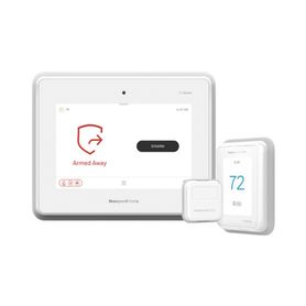 kit de termostato inteligente y panel de alarma con pantalla touch