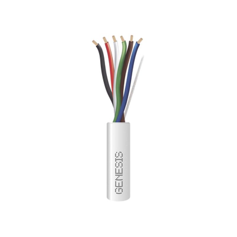 Bobina De 305 Metros / Cable De Cobre / 6x18 Awg  / Para Interior / Color Blanco / Para Aplicaciones De Alarmas De Intrusión/con