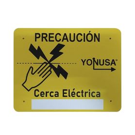 letrero de precaucion para cercas electrificadas 218 x 17 cm