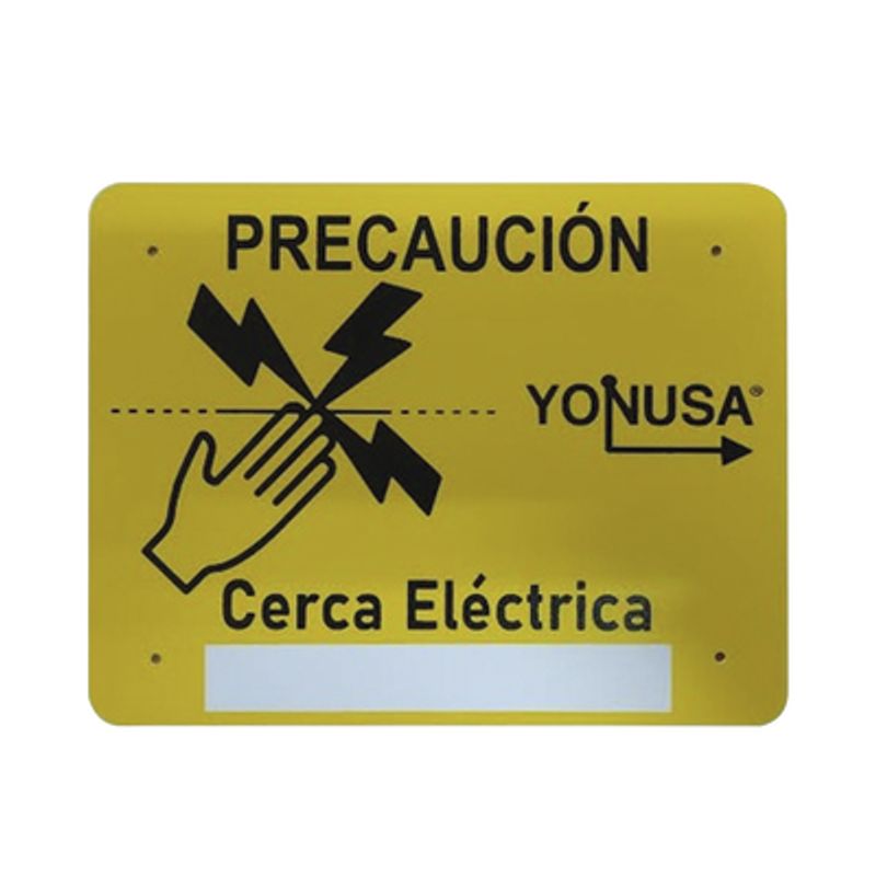 Letrero De Precaucion Para Cercas Electrificadas (21.8 X 17 Cm)