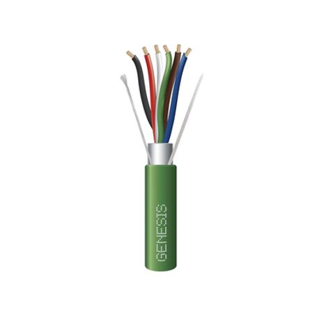 Bobina De 305 Metros De Cable 6x22 Awg / Blindado / Plenum De Color Verde / Para Aplicaciones De Audio Seguridad Y Control