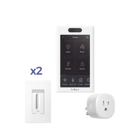 Kit 1 Pantalla De Control Touch 2 Apagadores Dimmer Y 1 Plug In