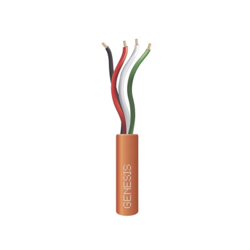 Bolsa De 152 Metros /  Cable De Cobre / 4x22 Awg / Riser / Para Interior / Color Naranja / Para Aplicaciones De Alarmas De Intru