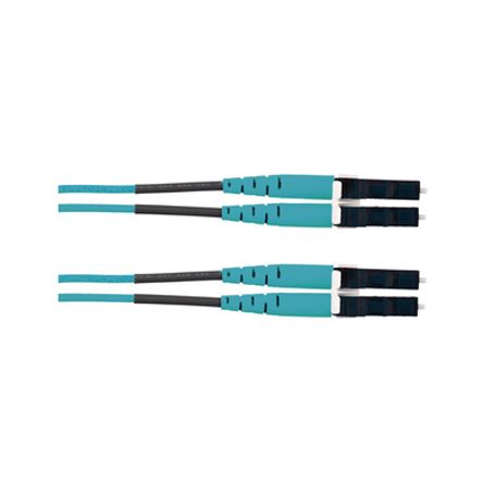 Jumper De Fibra Optica Multimodo 50/125 Om3 Lclc Duplex Lszh (cero Halógenos) Color Aqua 5 Metros