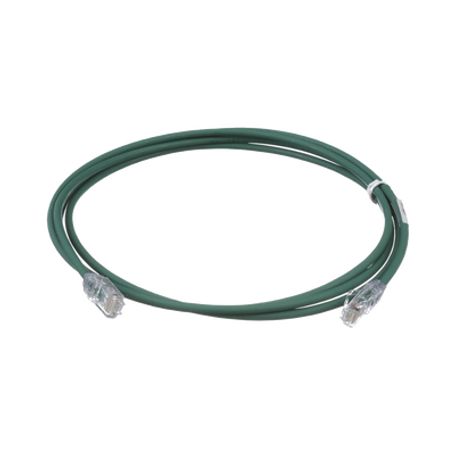 Cable De Parcheo Utp Cat6a Cm/lszh Diámetro Reducido (28awg) Color Verde 3 Ft