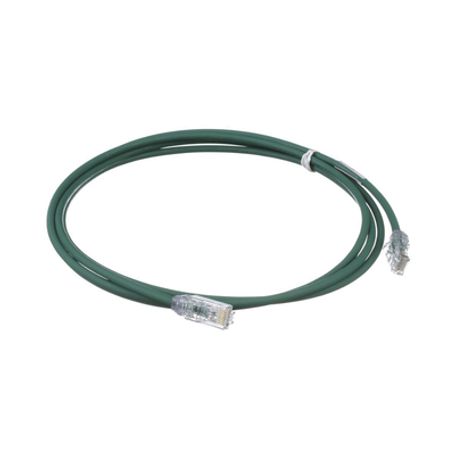 Cable De Parcheo Utp Cat6a Cm/lszh Diámetro Reducido (28awg) Color Verde 3 Ft