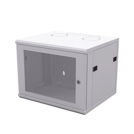 Gabinete Linkedpro De Montaje En Pared De 19in Puerta Perforada 6 Ur 450 Mm De Profundidad Color Blanco