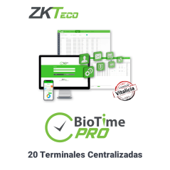 ZKTECO BIOTIMEPROSTANDARD- Licencia de Asistencia Vitalicia / Versión WEB / para 20 Terminales Centralizadas / 2000 Empleados