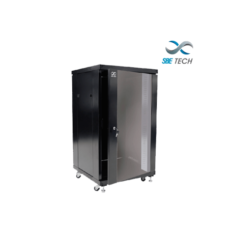 SBETECH  GNL20URP600PC Gabinete de piso de 20UR de alto con puerta de cristal