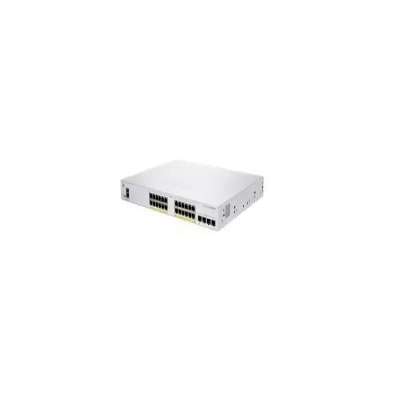 Cisco Switch CBS350 Administrable Capa 3, 24 puertos Gigabit Ethernet, PoE+ con 195W totales, 4 puertos SFP (4X1G)