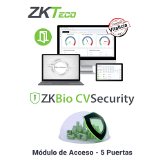 ZKTECO ZKBIOCVACP5 - Licencia Vitalicia para 5 Puertas en Control de Acceso BioCVSecurity