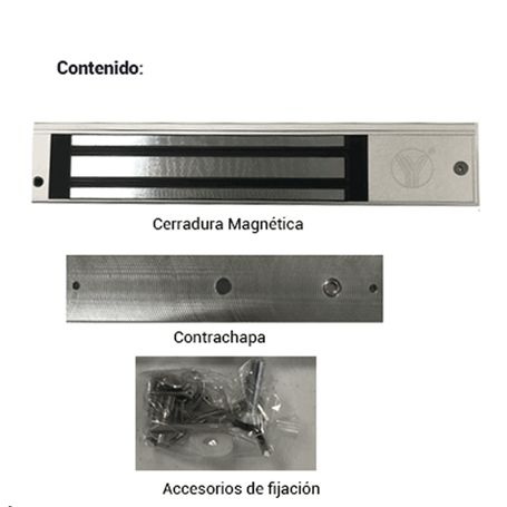 Yli Ym280n  Cerradura Magnética Para Control De Acceso / Fuerza De Sujeción De 280 Kg (600 Lb) / Para Puertas De Madera Vidrio Y