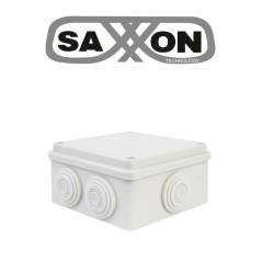 SAXXON SXWD010 - Caja de conexiones con 7 entradas / PVC libre de halógenos / Compatible con cámaras Bullet y Domo / Dimensiones