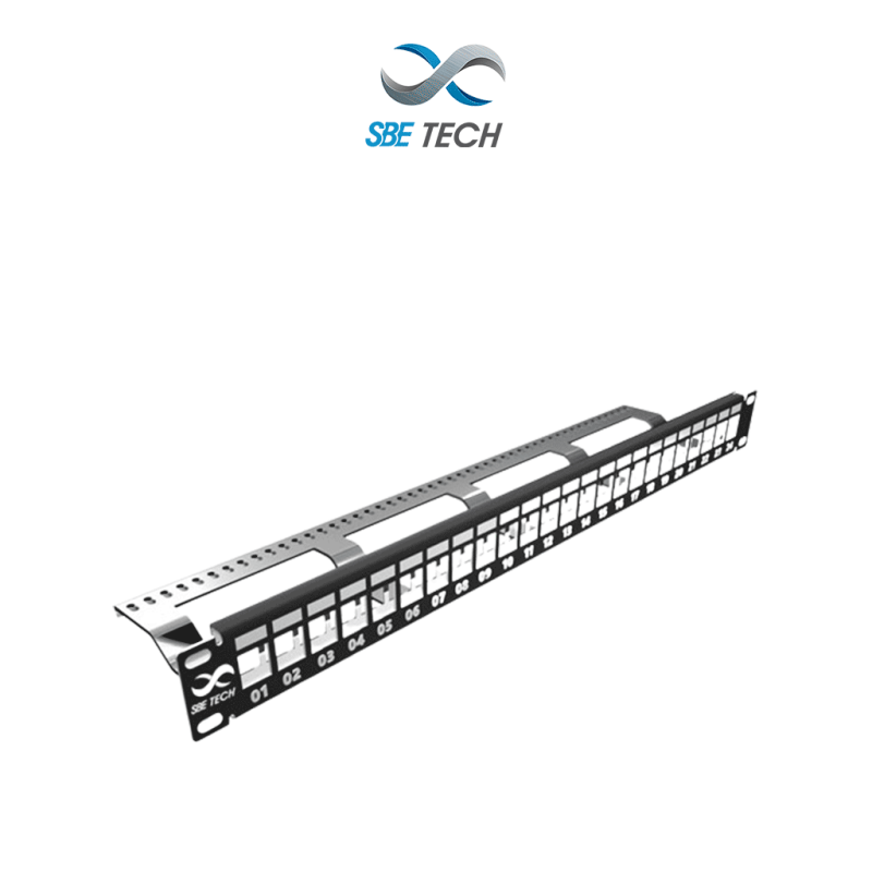 SBETECH SBE-PMODS - Panel de parcheo modular de 24 puertos, blindado