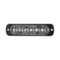 Luz Auxiliar de 12 LED, Ambar/Claro, SAE, Bisel Negro, Lente Transparente