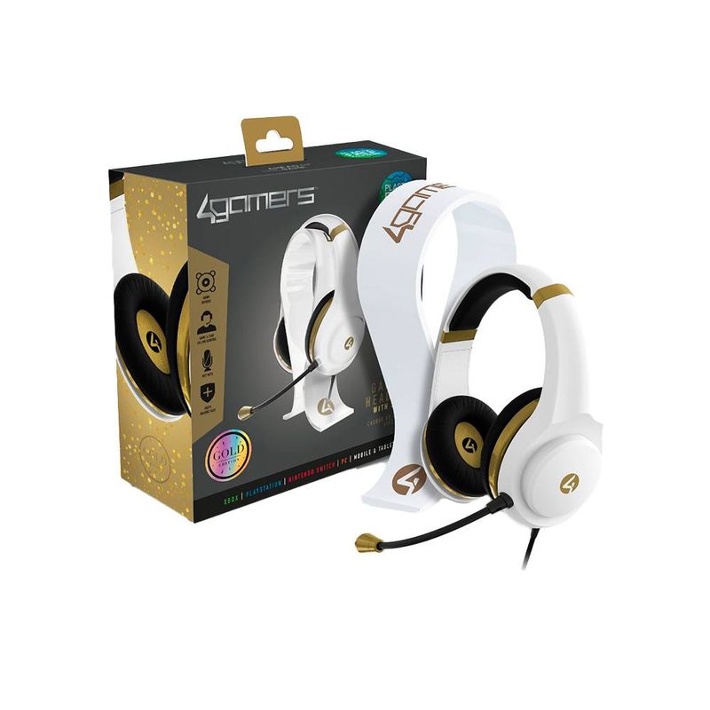 Auriculares para juegos 4Gamers XPGOLDRWHT4G (Color BlancoDorado) NMG-30U2