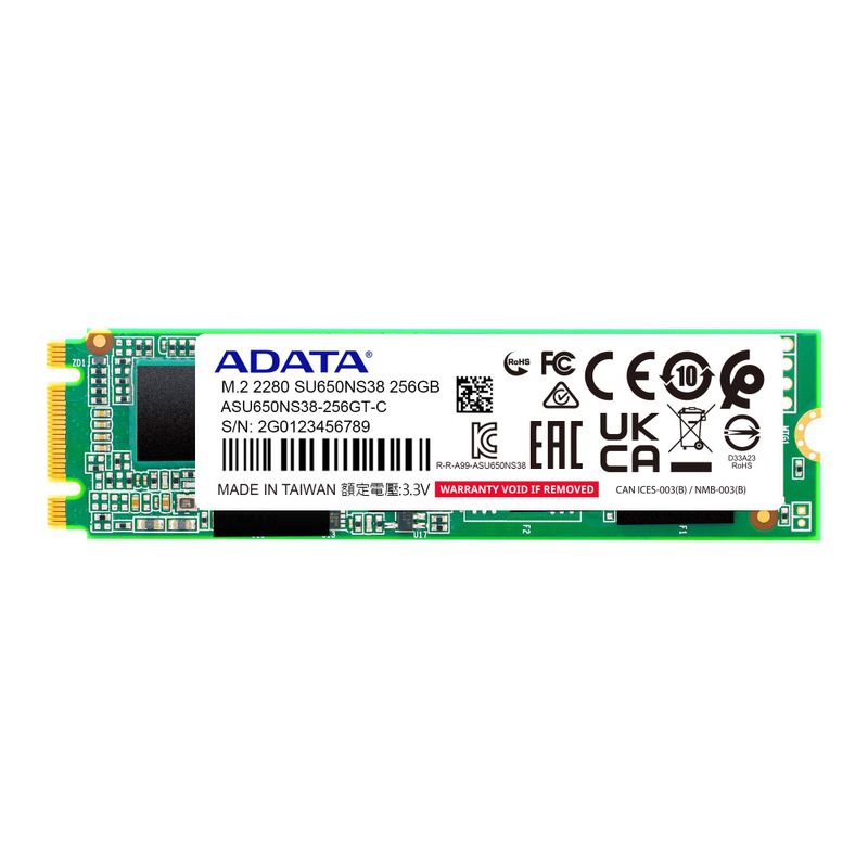 SSD ADATA SU650NS38 256 GB SATA III 550 MB/s 500 MB/s 6 Gbit/s NMG-30U2