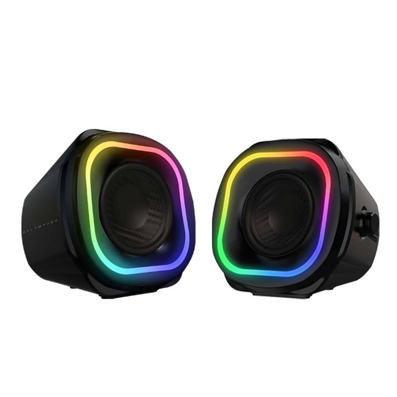 Bocinas 2.0 Gamer Glimm Quad BG555 Balam Rush Conexión Bluetooth/Auxiliar Controlador Touch iluminación LED 3 modos 10w RMS. Son