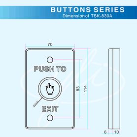 yli tsk830a  botón liberador touch con iluminación led interiores con salidas no y nc no requiere caja de instalación24261