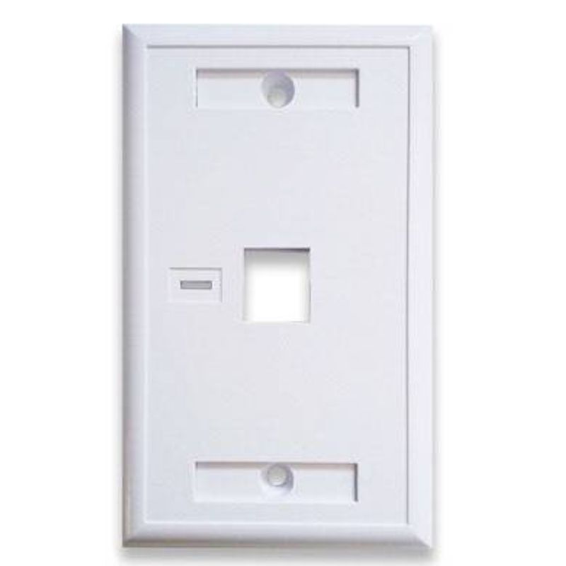 TAPA  FACEPLATE DE 1 PANEL PARA JACK UNIVERSAL STANDARD BLANCO BROBOTIX 251701 NMG-30U2