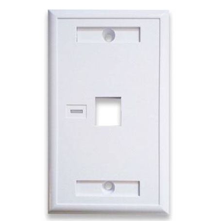TAPA  FACEPLATE DE 1 PANEL PARA JACK UNIVERSAL STANDARD BLANCO BROBOTIX 251701 NMG-30U2