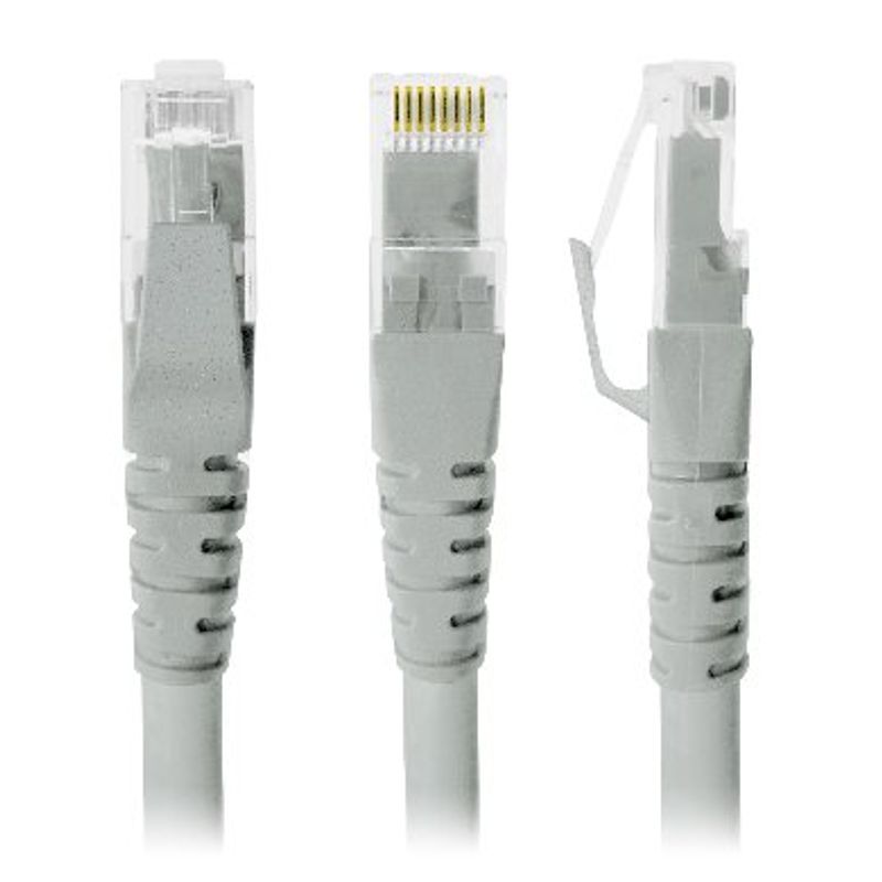 Cable de Red Cat6 50 Cms RJ45 RJ45 100 cobre Macho/Macho contactos c/bano de oro Gris 308187 BROBOTIX NMG-30U2