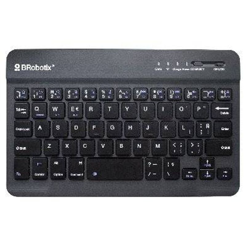 Teclado Inalámbrico Bluetooth MINI Portable Bateria Recargabe duración hasta 72h P/Portátil Tablet y Celular Espanol Negro  6006