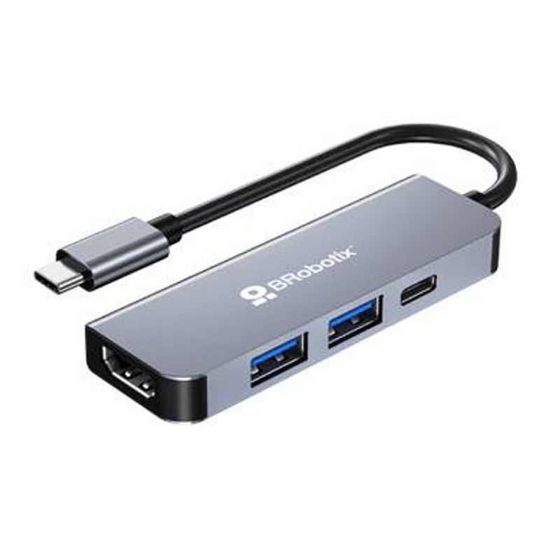 DOCKING STATION USB C 4 EN 1 1 PUERTO HDMI / 2 PUERTOS USB V3.0 / 1 PUERTO USB TIPO C BROBOTIX 6006221 NMG-30U2