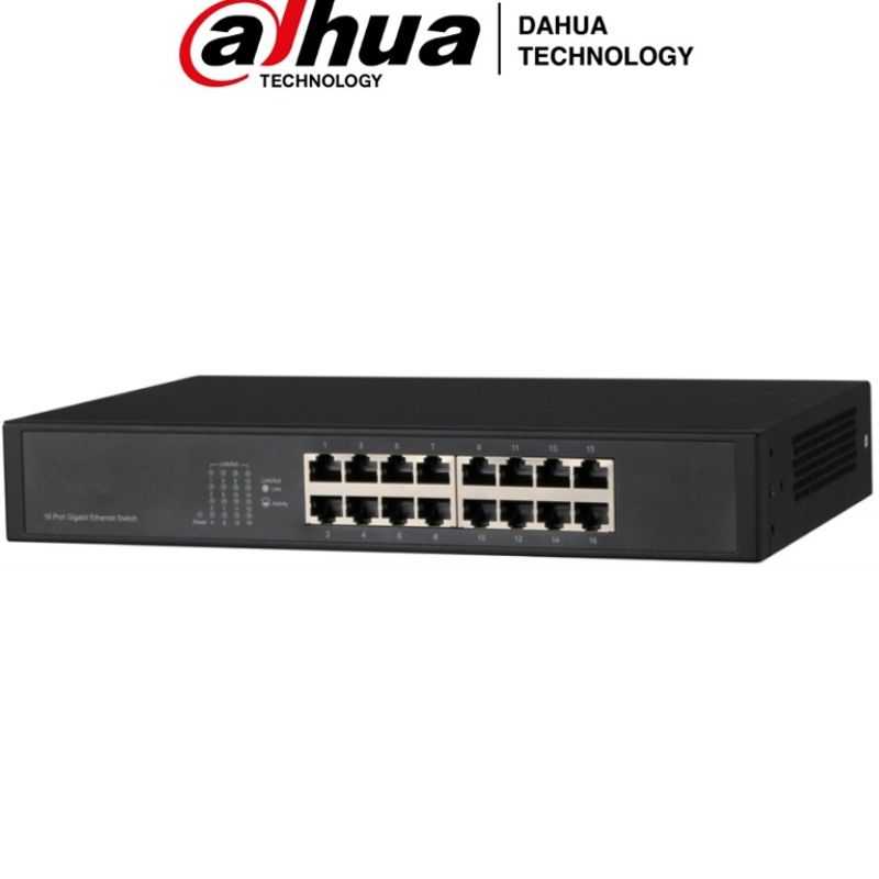 Dahua Pfs301616gt  Switch Gigabit De 16 Puertos No Administrable/ Capa 2/ 10/100/1000 Baset/ Carcasa Metalica/ Switching 32g/ Ta