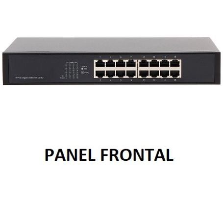 Dahua Pfs301616gt  Switch Gigabit De 16 Puertos No Administrable/ Capa 2/ 10/100/1000 Baset/ Carcasa Metalica/ Switching 32g/ Ta