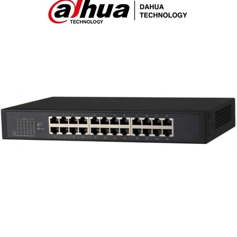 Dahua Pfs302424gt  Switch Gigabit De 24 Puertos No Administrable/ Capa 2/ 10/100/1000 Baset/ Carcasa Metalica/ Switching 48g/ Ta