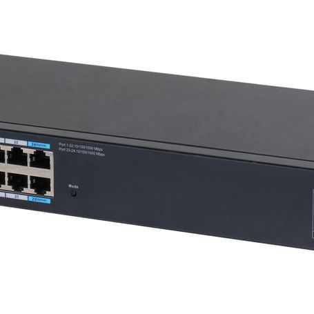 DHSG1024 Switch 24 Puertos Gigabit Ethernet 10/100/1000 Diseno Compacto Capa 2 Switching 1.6 Gbps Velocidad de Reenvio de Paqute