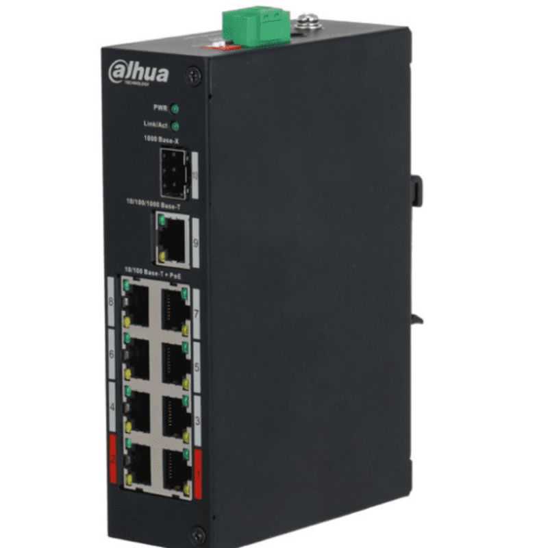 Dahua Pfs31108et96  Switch Poe De 10 Puertos/ 8 Puertos Poe/ 1 Puerto Sfp De 1000 Mbps/ 1 Puerto Puerto Rj45 10/100/1000/ 96 Wat