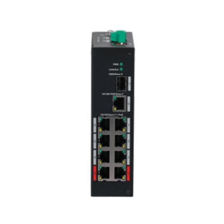 Dahua Pfs31108et96  Switch Poe De 10 Puertos/ 8 Puertos Poe/ 1 Puerto Sfp De 1000 Mbps/ 1 Puerto Puerto Rj45 10/100/1000/ 96 Wat