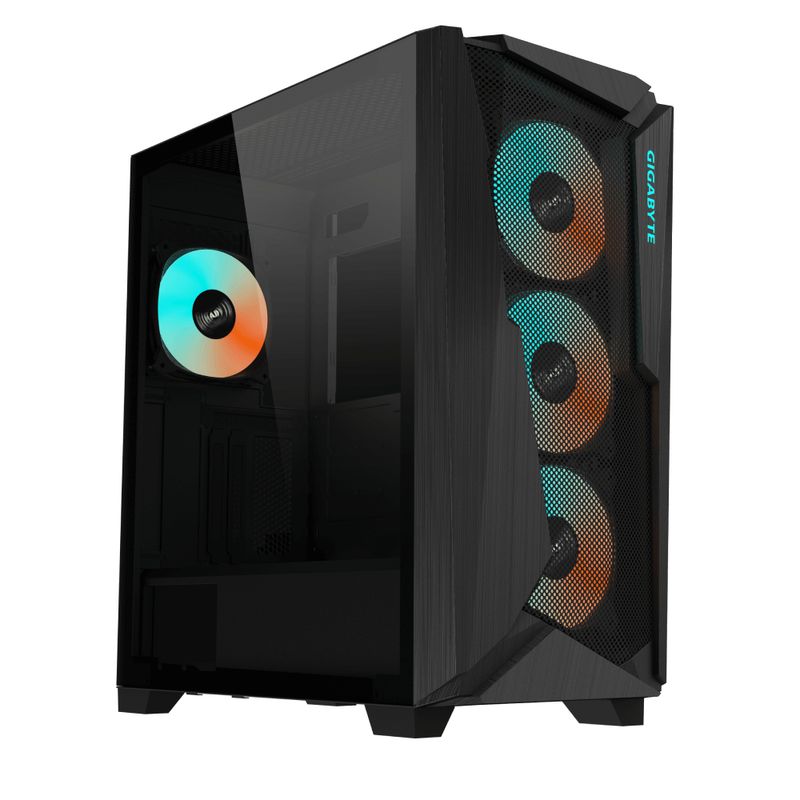 Gabinete GIGABYTE GBC301G MidiTower PC Plástico Acero Vidrio templado ATXEATXMicroATXMiniITX Negro NMG-30U2