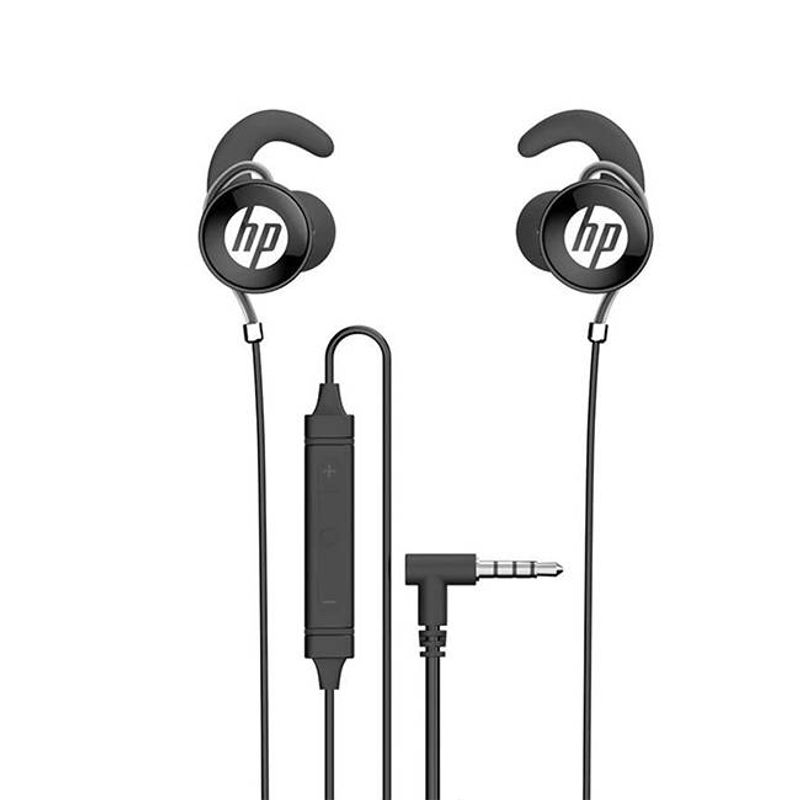 Audifonos NEGRO HP DHE7004 Stereo Deep Bass con microfono play/pausa avanzar  Entrada Auxiliar 3.5mm / Funcion manos libres para