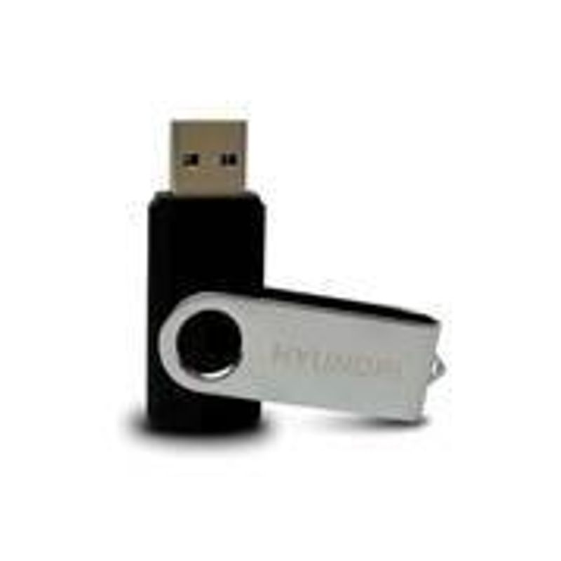 Memoria USB  HYUNDAI CAPACIDAD DE 8GB  U2BKP/8G/NEW  CUERPO PLASTICO/METAL. NEGRO/PLATA NMG-30U2