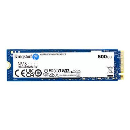 UNIDAD DE ESTADO SOLIDO KINGSTON NV3 500GB M.2 2280 NVME PCIE GEN 4X4 R.5000MB/S W.3000MB/S NMG-30U2