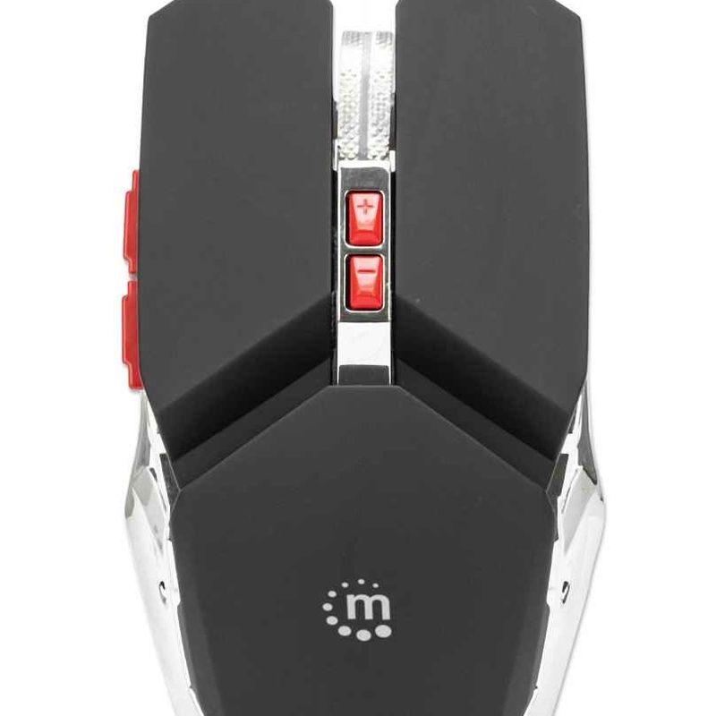 Mouse Óptico Gaming MANHATTAN 179348 Juego Óptico 3200 DPI Negro NMG-30U2