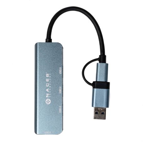 NACEB Hub UsbC/A A 4 Puertos Usb 3.0 NA0126 NMG-30U2