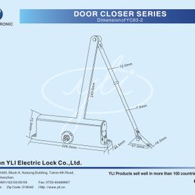 yli yc832   brazo cierra puerta automático  para puertas de 100 kg  compatible con puertas de madera vidrio metal  velocidad aj
