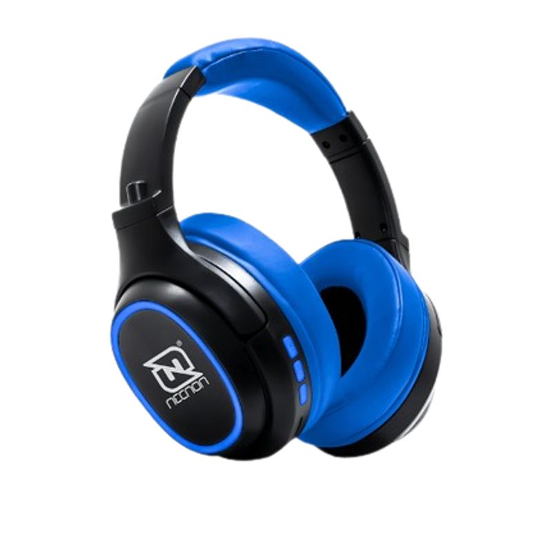 AUDIFONOS OVEREAR BLUETOOTH NBH02 SIMULACION CANCELACION DE RUIDO 3.5MM RADIO FM MICRO SD 3.5MML MANOS LIBRES TYPE C AZUL NMG-30