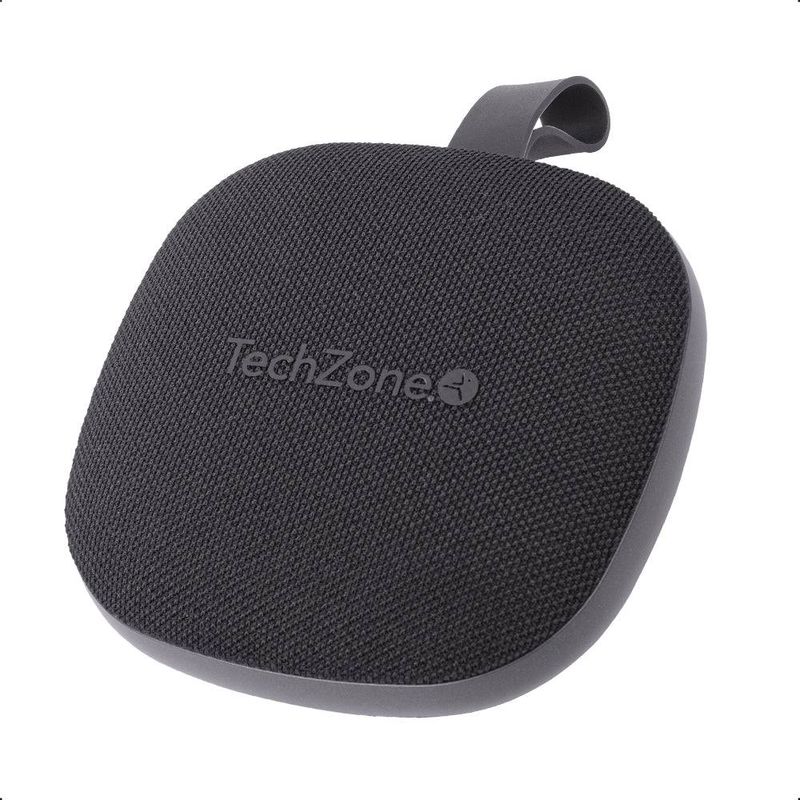 Bocina Bluetooth Portátil TECHZONE TZSP01 TWS Negro Alcance 10mts Resistente al agua IPX7 Duración en uso 7hrs. 6005460