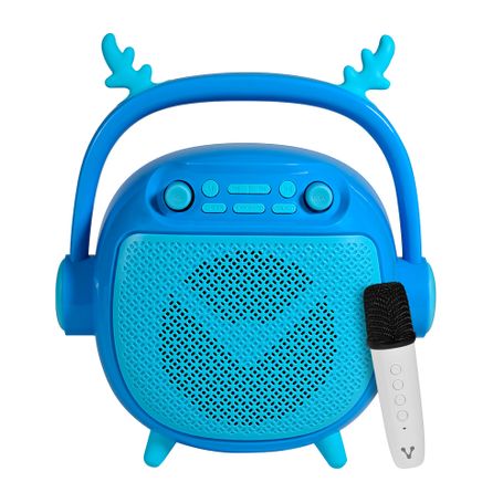 BOCINA VORAGO BSP205 BLUETOOTH / MSD / USB / 3.5MM MICRÓFONO CON MODOS DE VOZ COLOR AZUL 6005460