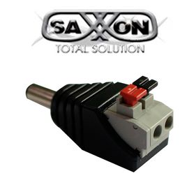 saxxon psubr16h  bolsa de 10 adaptadores macho tipo jack polarizado de 12 vcc terminales de presion facil instalación27521