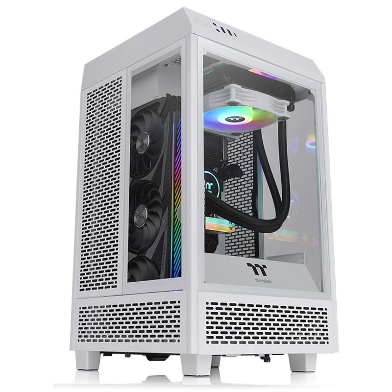 Gabinete  THERMALTAKE The Tower 100 Snow Mini Chassis MiniTower Gabinete MiniITX Color blanco 6005460