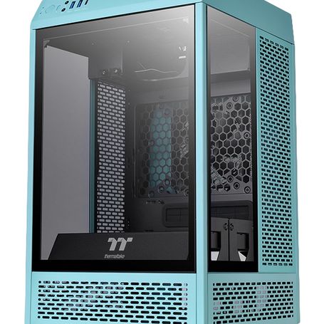 gabinete  thermaltake the tower 100 turquoise mini chassi