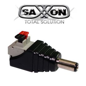 saxxon psubr16h  bolsa de 10 adaptadores macho tipo jack polarizado de 12 vcc terminales de presion facil instalación27521