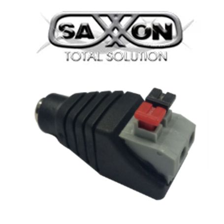 Saxxon Psubr17h  Bolsa De 10 Adaptadores Hembra Tipo Jack Polarizado De 12 Vcc/ Terminales De Presion/ Facil Instalación/
