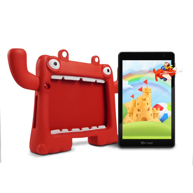 TABLET VORAGO PAD8KIDS 8 PULGADAS ANDROID 13 QUADCORE 4GB 64GB IPS 2MP 5MP WIFI BT GMS FUNDA ROJA 6005460